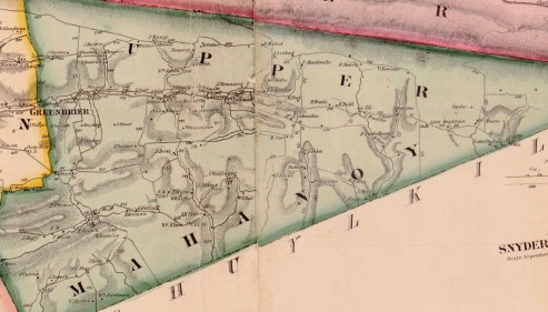 1858 Upper Mahanoy Township, Northumberland County, Pennsylvania - Property Ownership Map