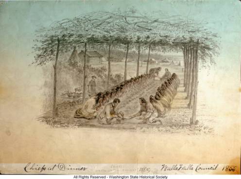 Chiefs_at_Dinner;_Walla_Walla_Council_1855